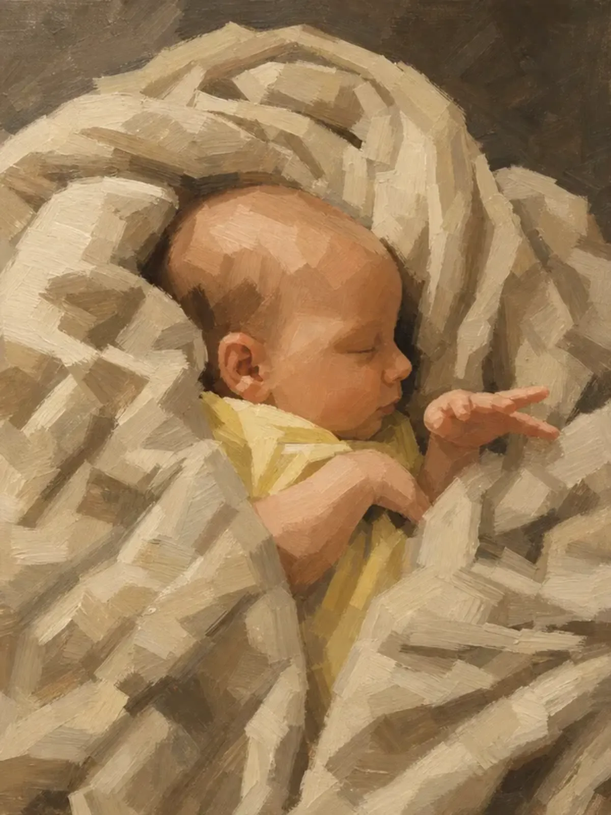 Baby Portrait II — Commissioned portrait, 40 × 50 cm