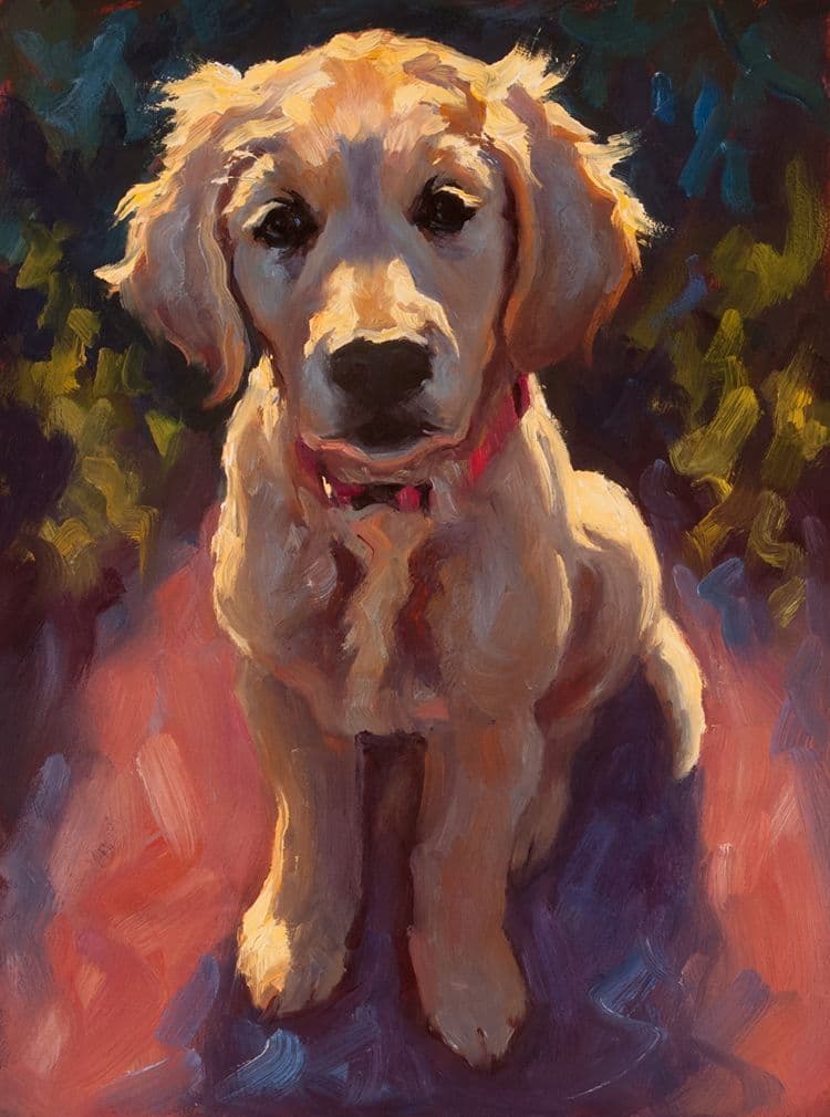 The Companion — Pet portrait, 30 × 40 cm