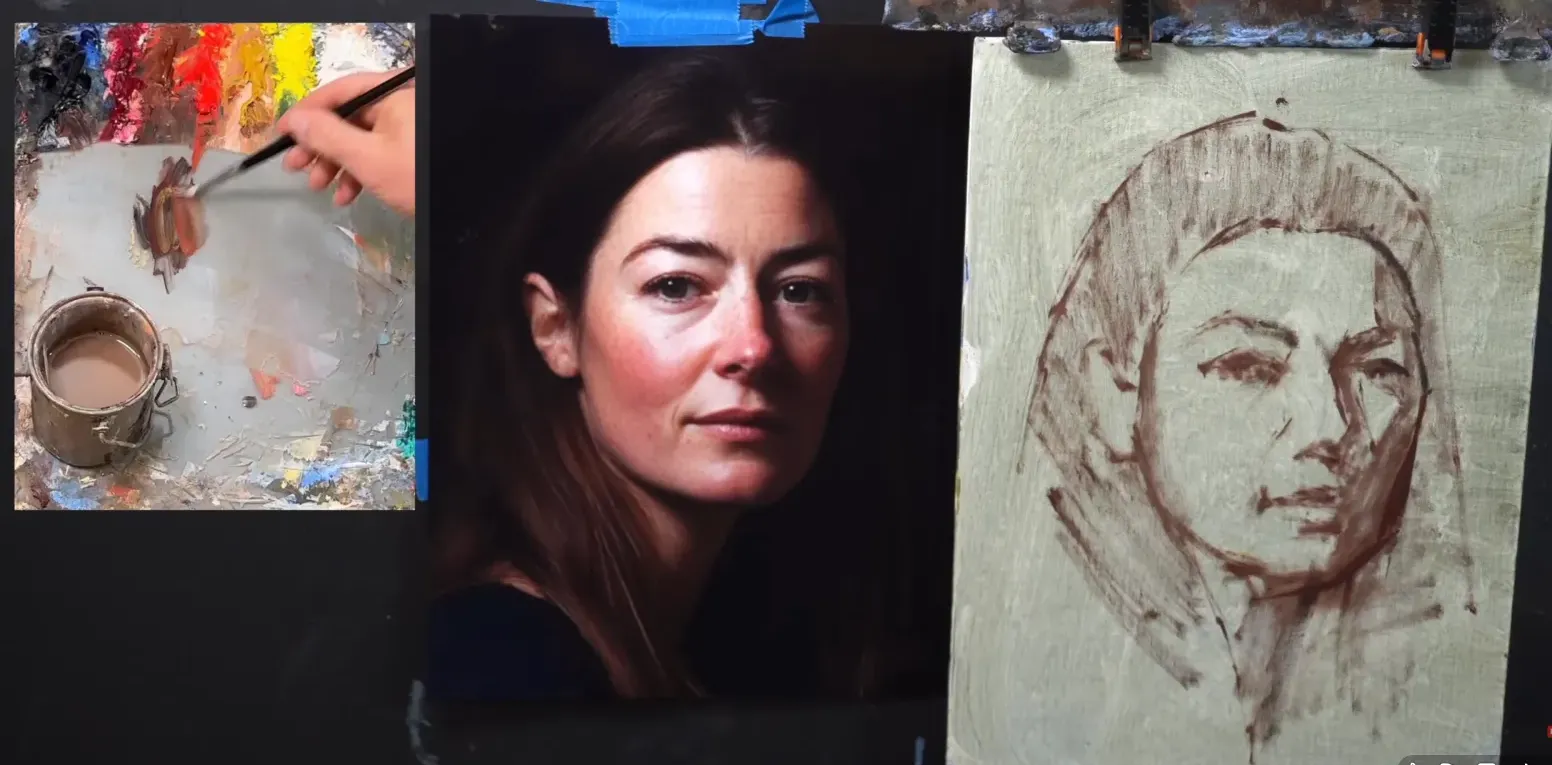 The sketch — woman portrait